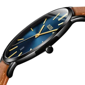 Ultra thin Fashion Wristwatch - Waterproof Leather Watchband